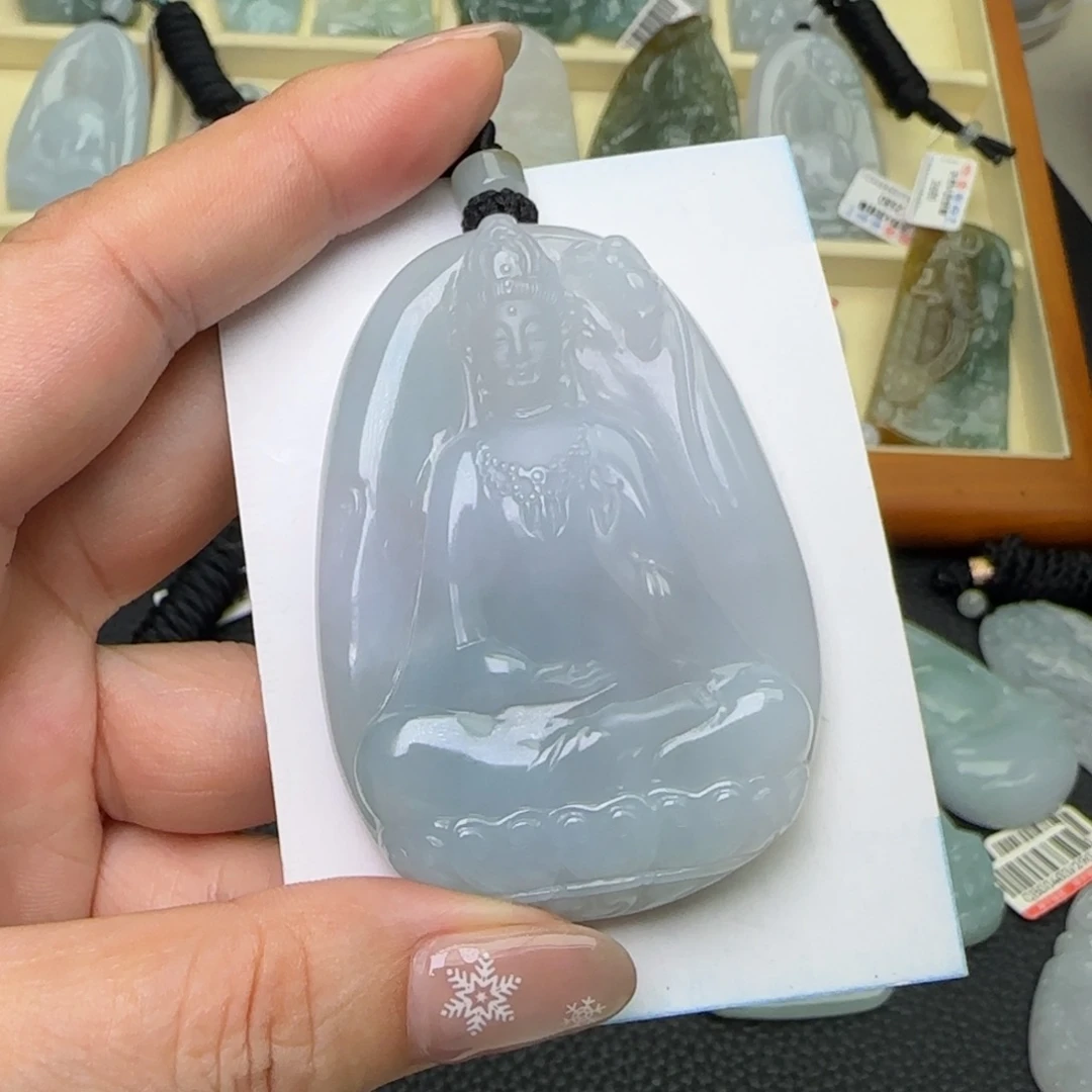 风***痕翡翠未镶嵌颈饰