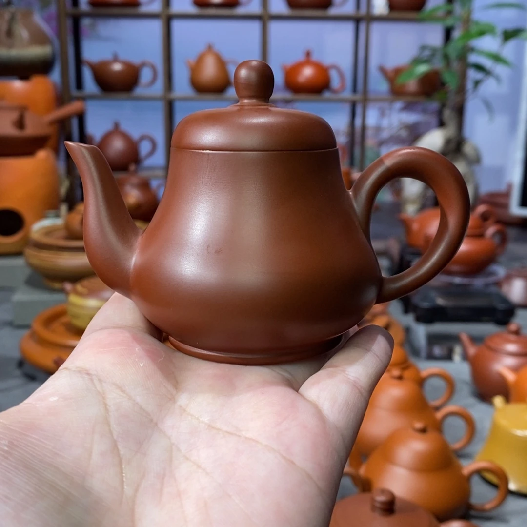 茶壶朱泥章淑煌朱泥高梨壶115c