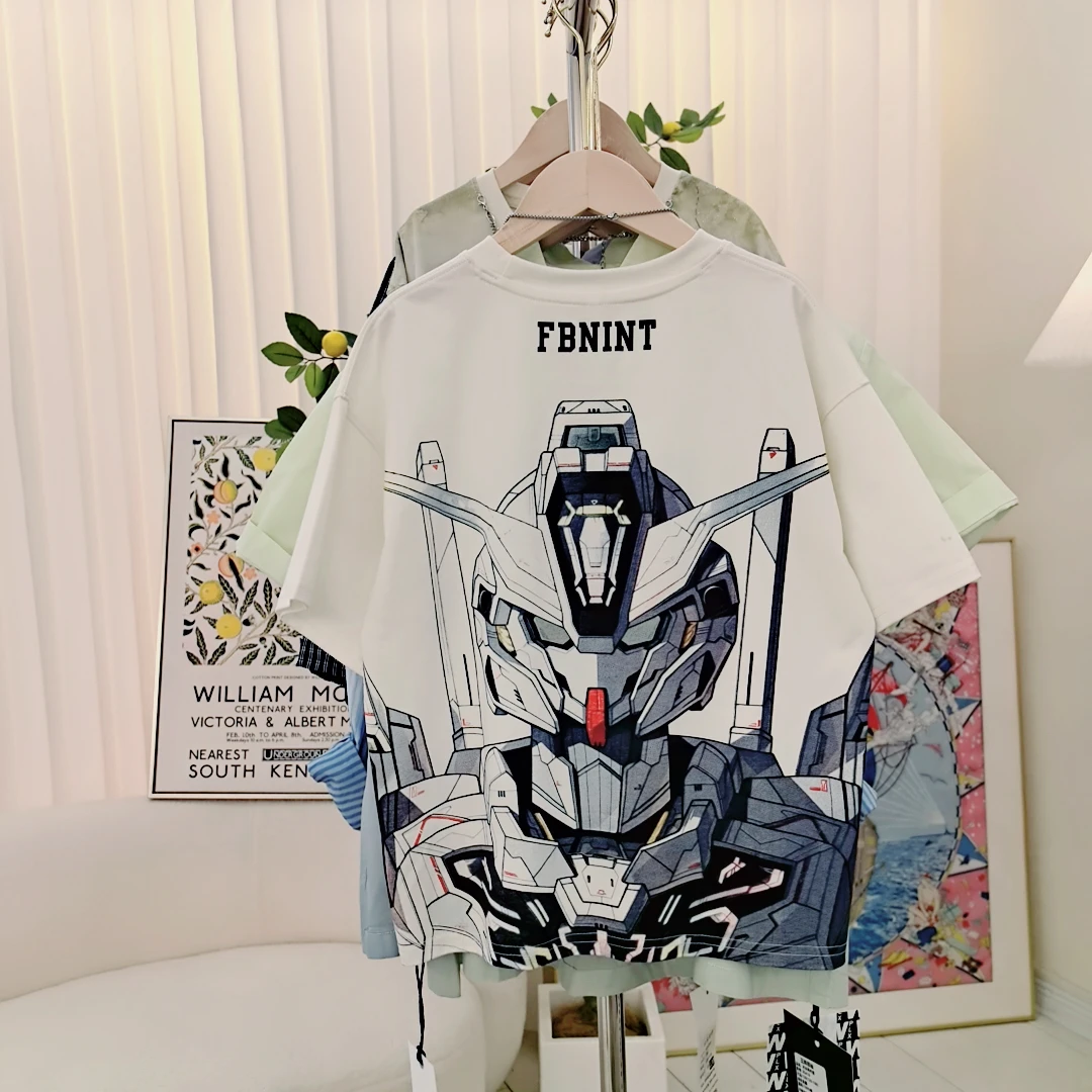 男童短袖t恤2025夏季新款纯棉时尚洋气潮流半袖上衣