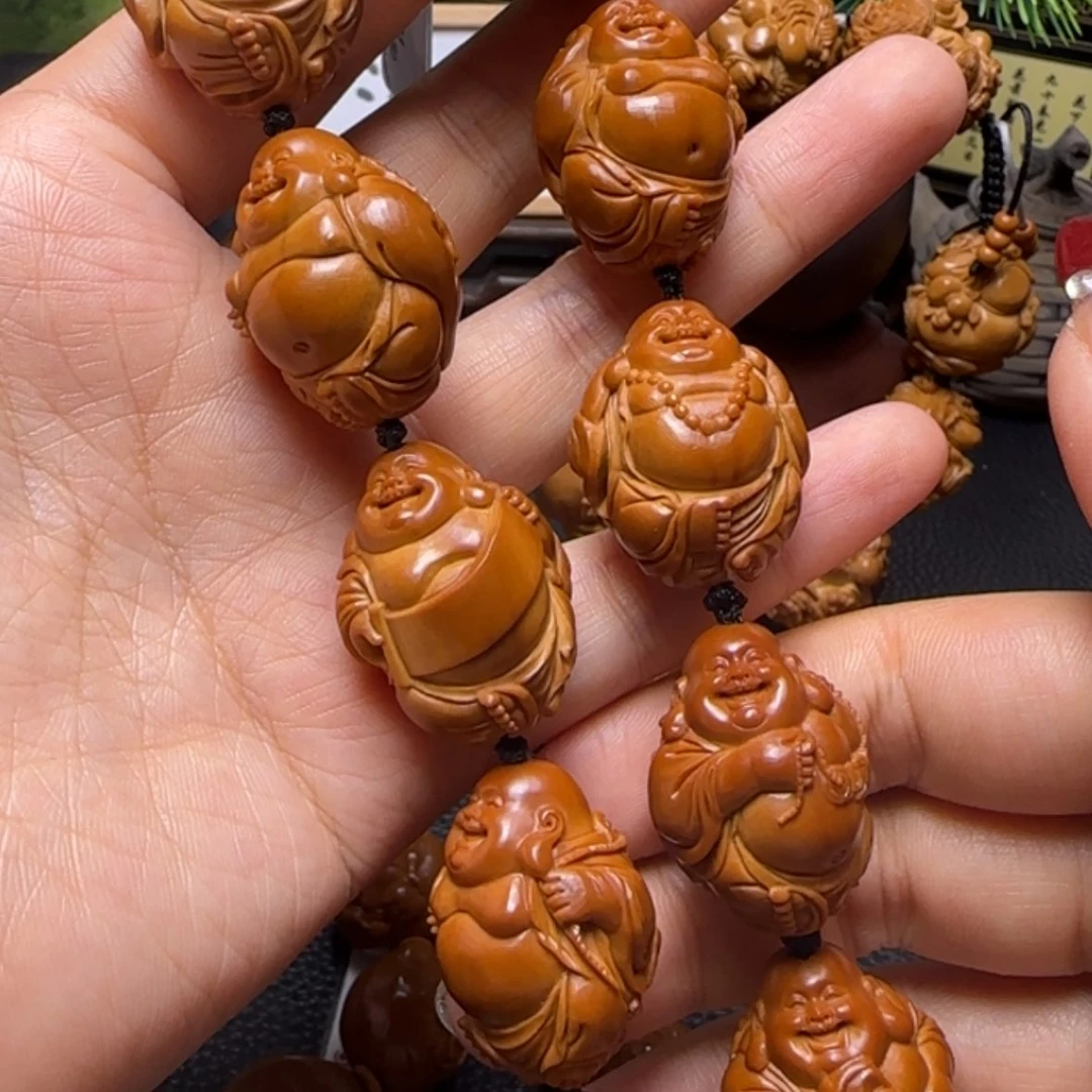 【闪购商品】橄榄核手串瑞兽弥勒