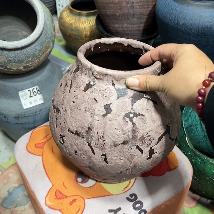 粗陶盆默认打孔高20口11