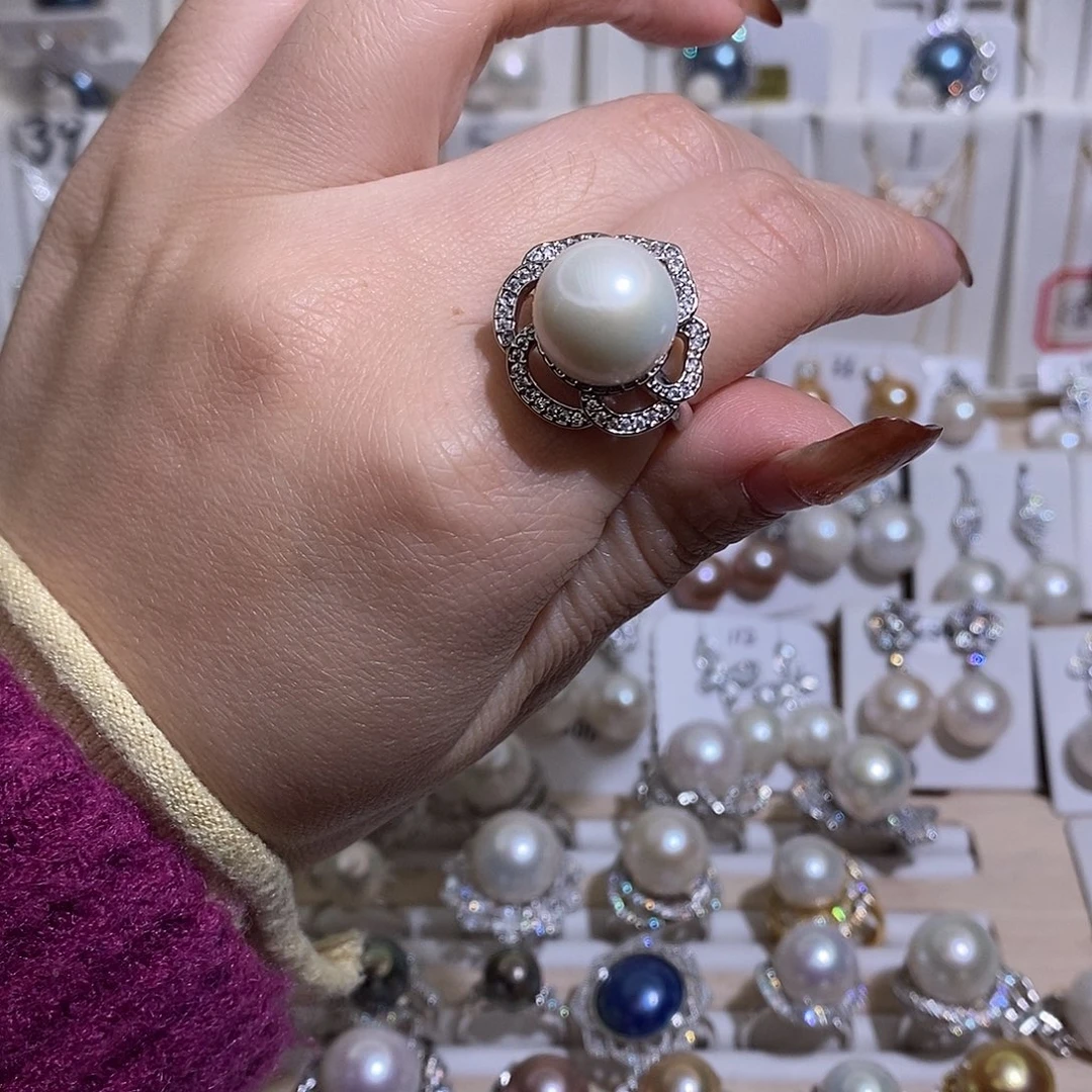 淡水珍珠未镶嵌戒指w12.6