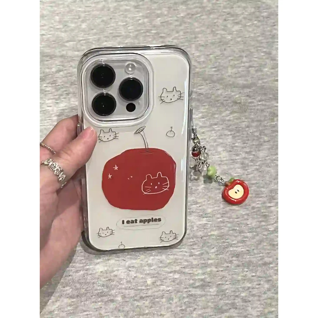 BANCA线条猫咪苹果挂件适用iPhone16/15手机壳华为vivo小米14oppo