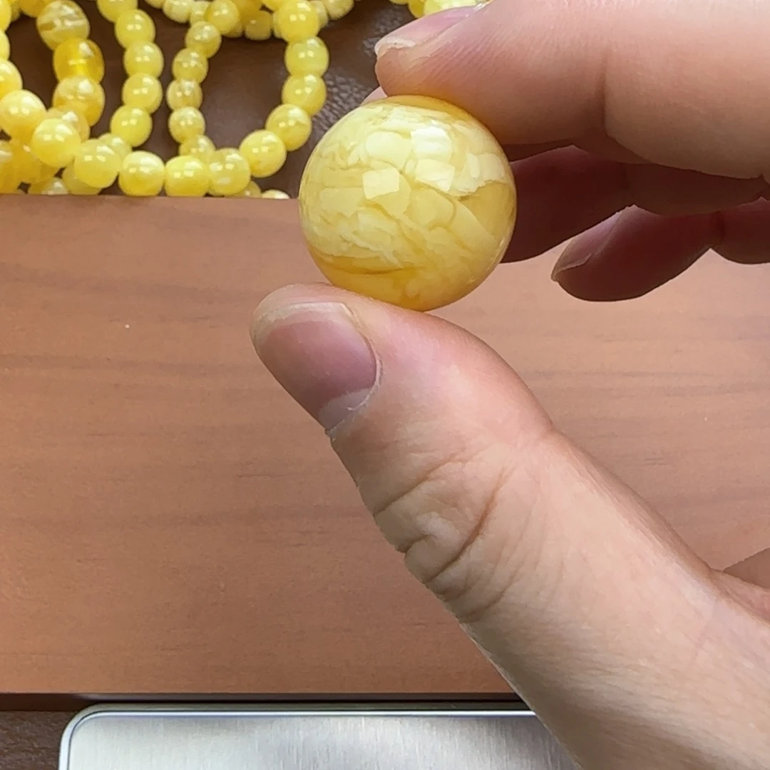 琥珀未镶嵌手链20mm5g