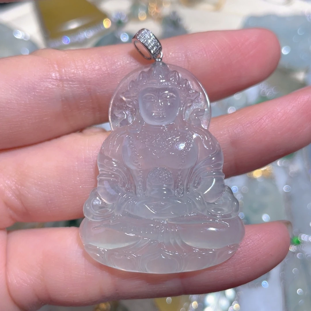 翡翠颈饰18K金镶嵌翡翠