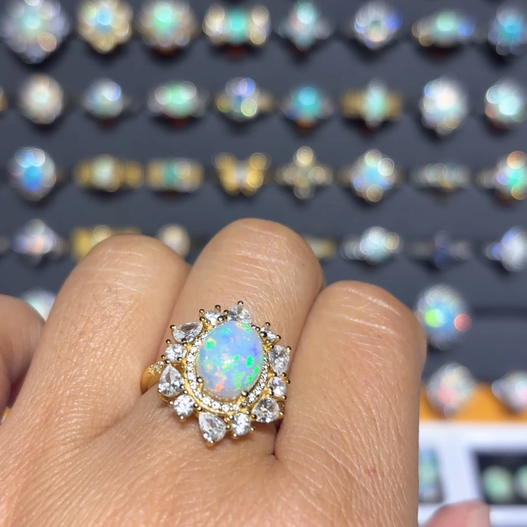 欧泊银S925镶嵌戒指