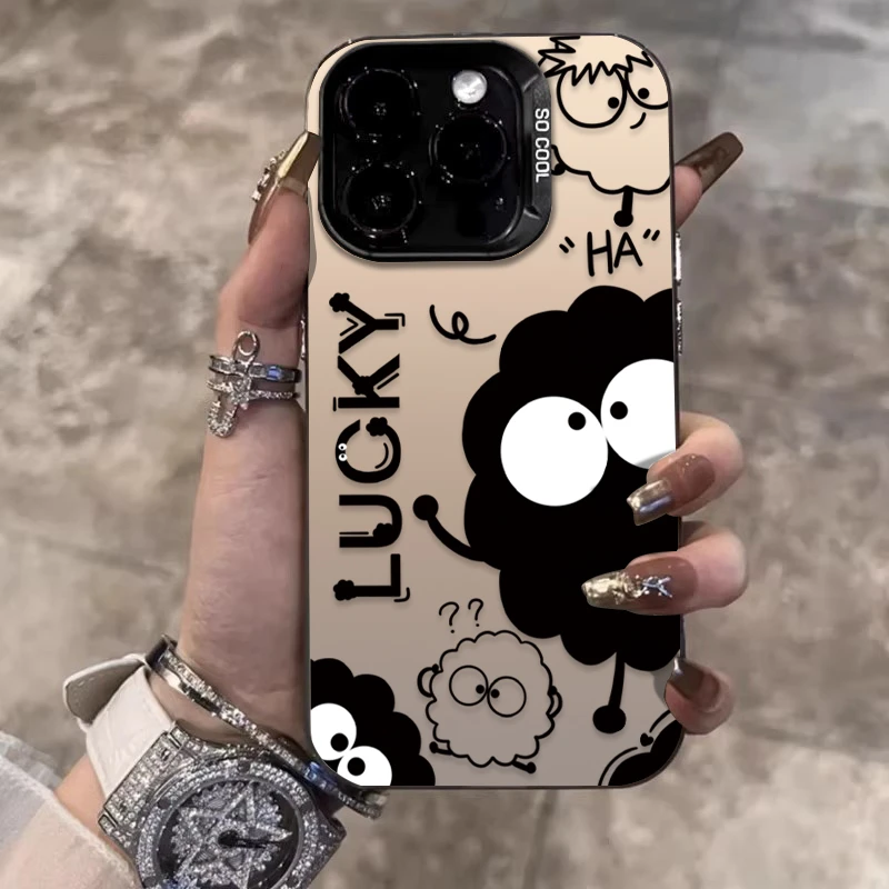 小煤球适用苹果16promax手机壳iPhone15硅胶14保护套17新款12卡通