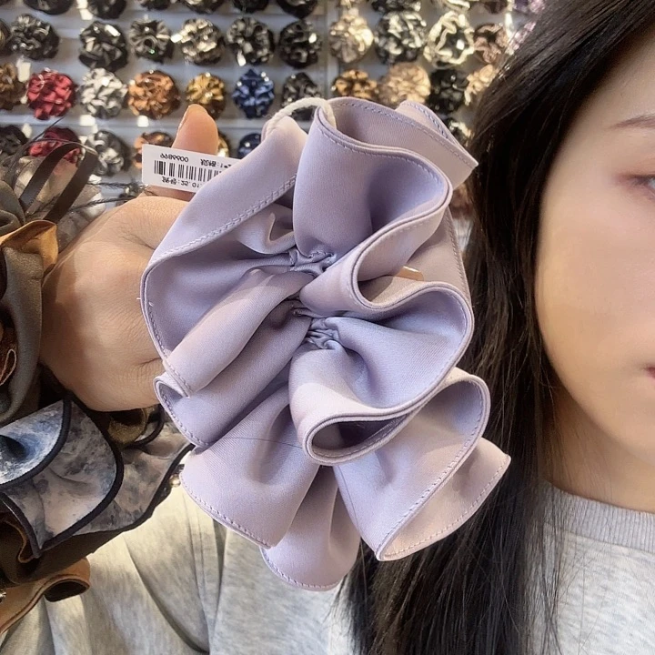 非金属布艺紫色小蛮腰发圈