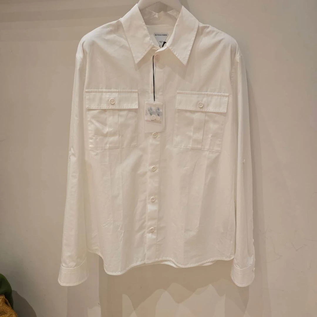 全新未使用 BOTTEGA VENETA/葆蝶家 白色长袖衬衫
