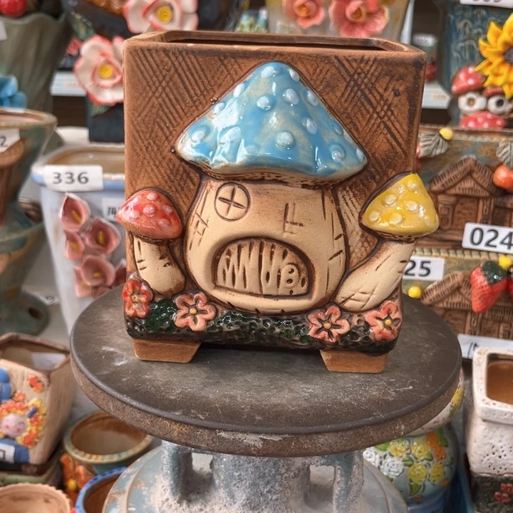 紫砂花盆粗陶材质多肉花盆