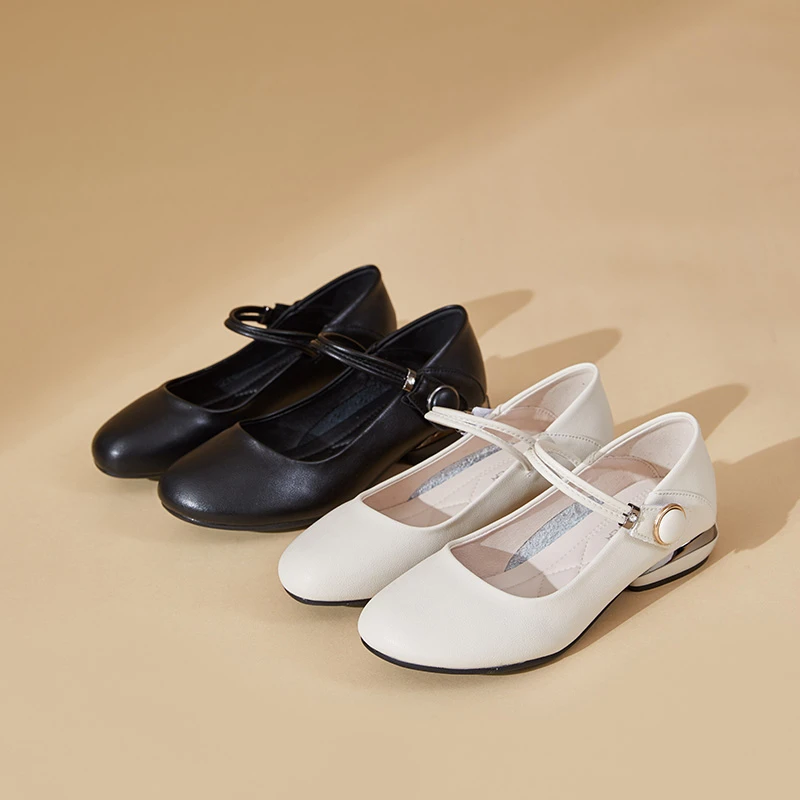 【翘颜品牌】2025夏季浅口薄款防滑温柔软底圆头法式小单鞋367