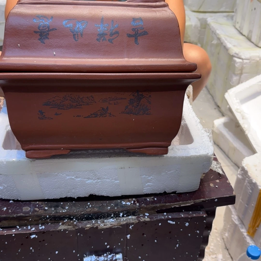 紫砂花盆口径26.18.10口径