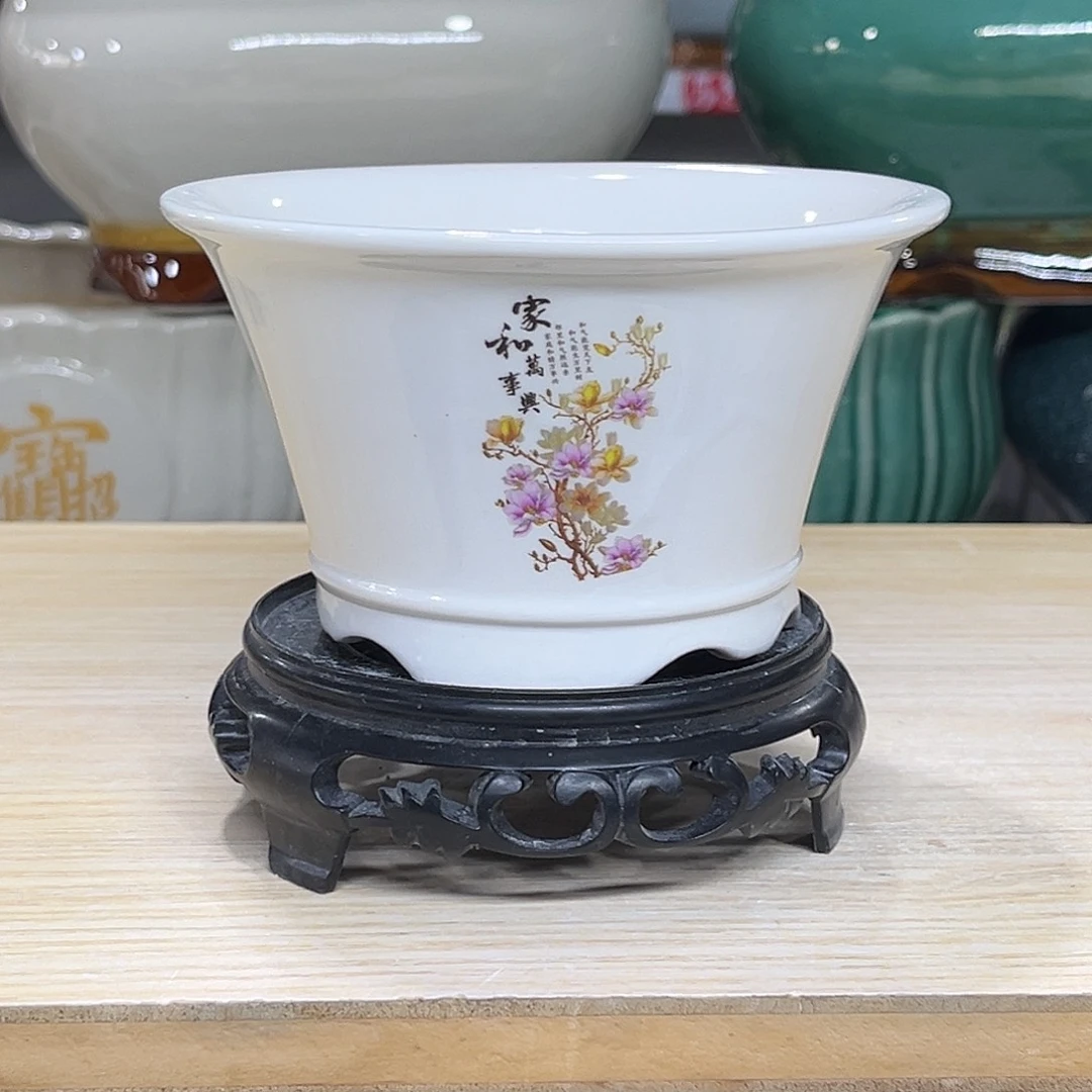 陶瓷绿植多肉微瑕花盆口径13*7.5