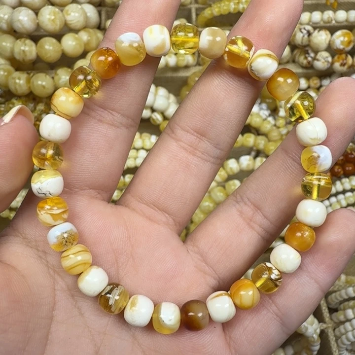 琥珀未镶嵌手绳7m