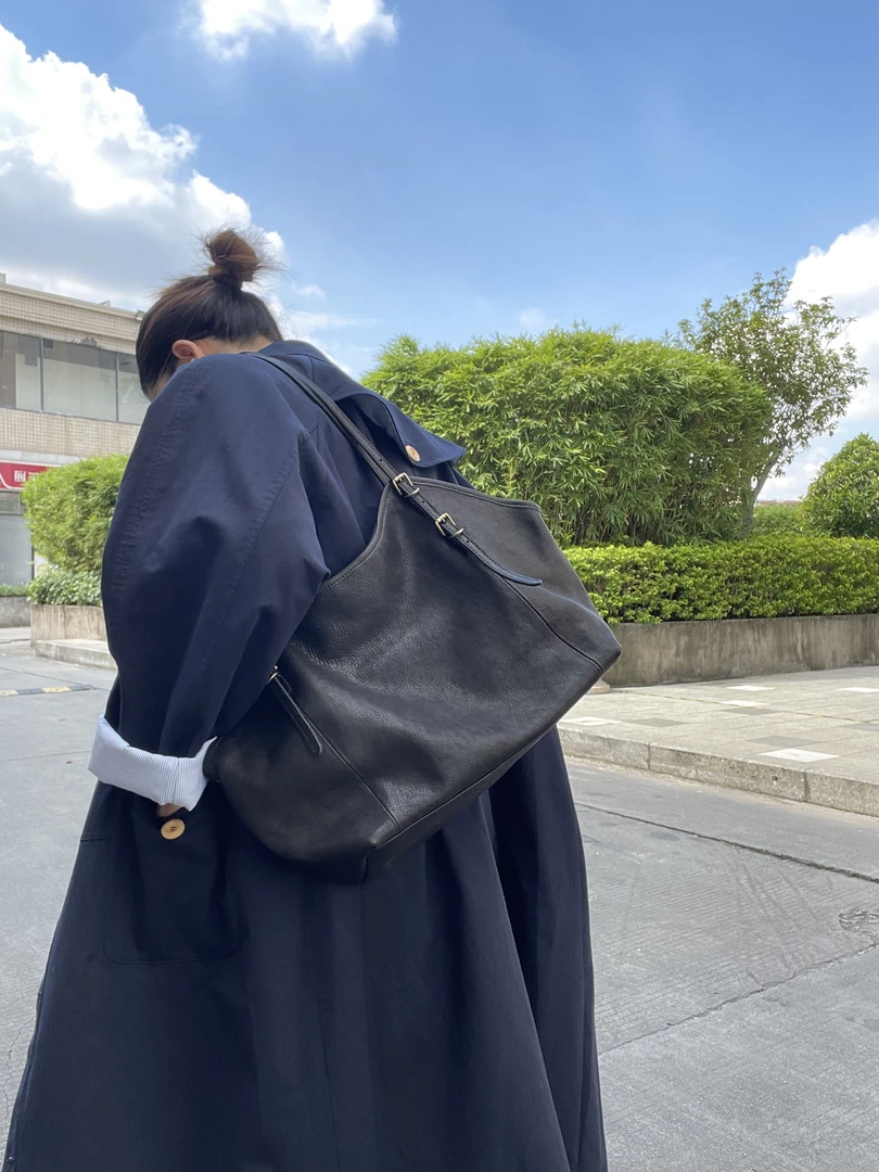 【GD同款hobo TOTE】头层水染植鞣牛皮单肩打托特 可放电脑