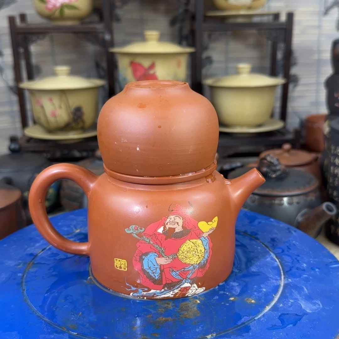 建水紫陶彩填全手工250cc送杯