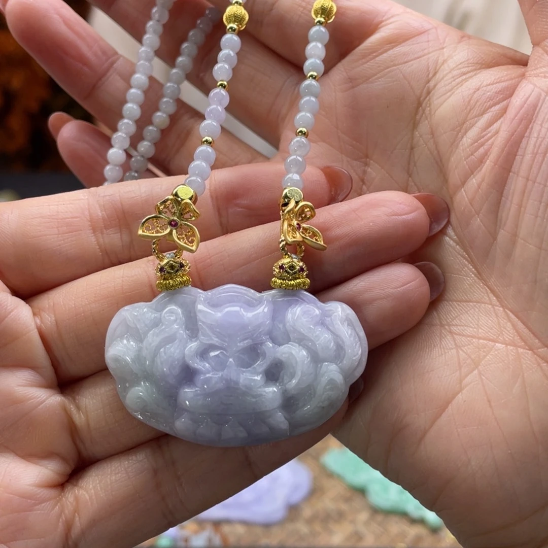 翡翠未镶嵌颈饰代编织