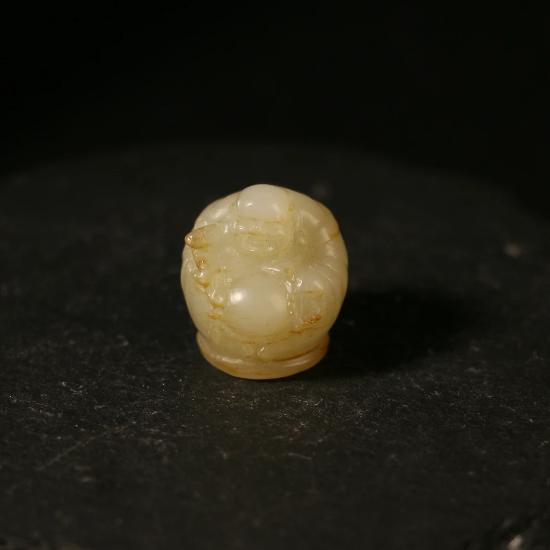 18F175 清 白玉弥勒佛