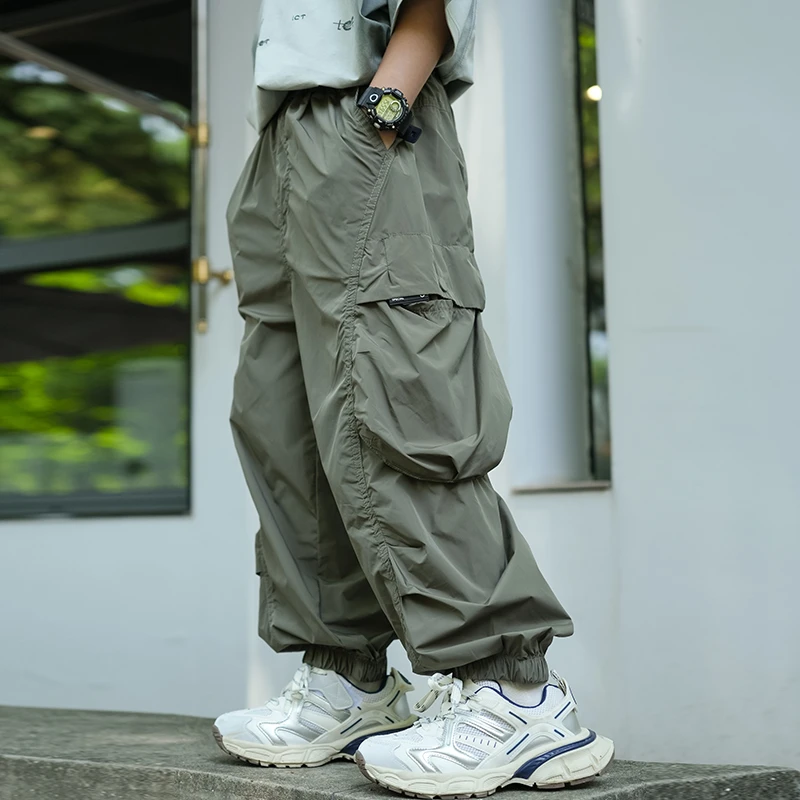 男童裤子夏装2025新款儿童夏款防蚊裤中大童男孩夏款休闲工装裤潮