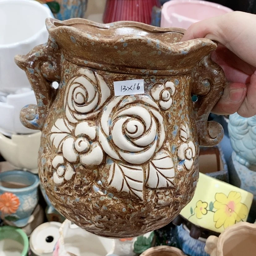 【闪购商品】红陶陶瓷花盆，多肉花盆