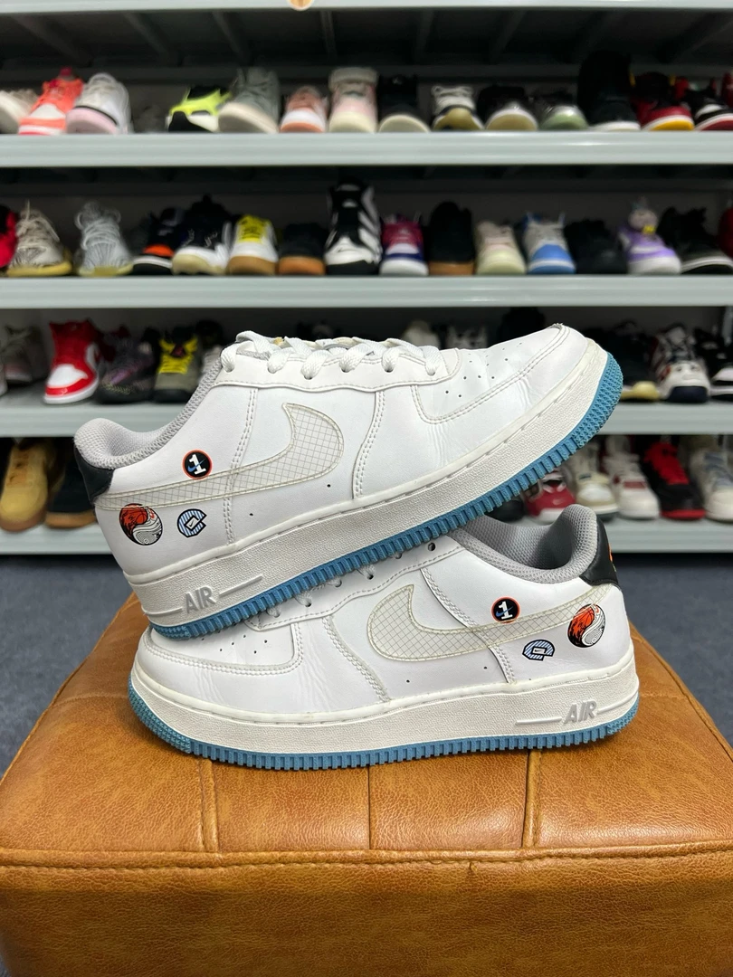 95新 maje 38.5码/af1白蓝贴花休闲鞋/二手正品