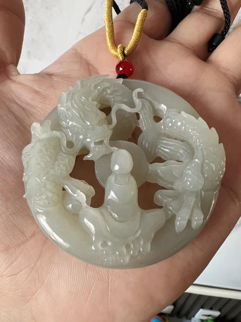 和田玉无像佛吊坠