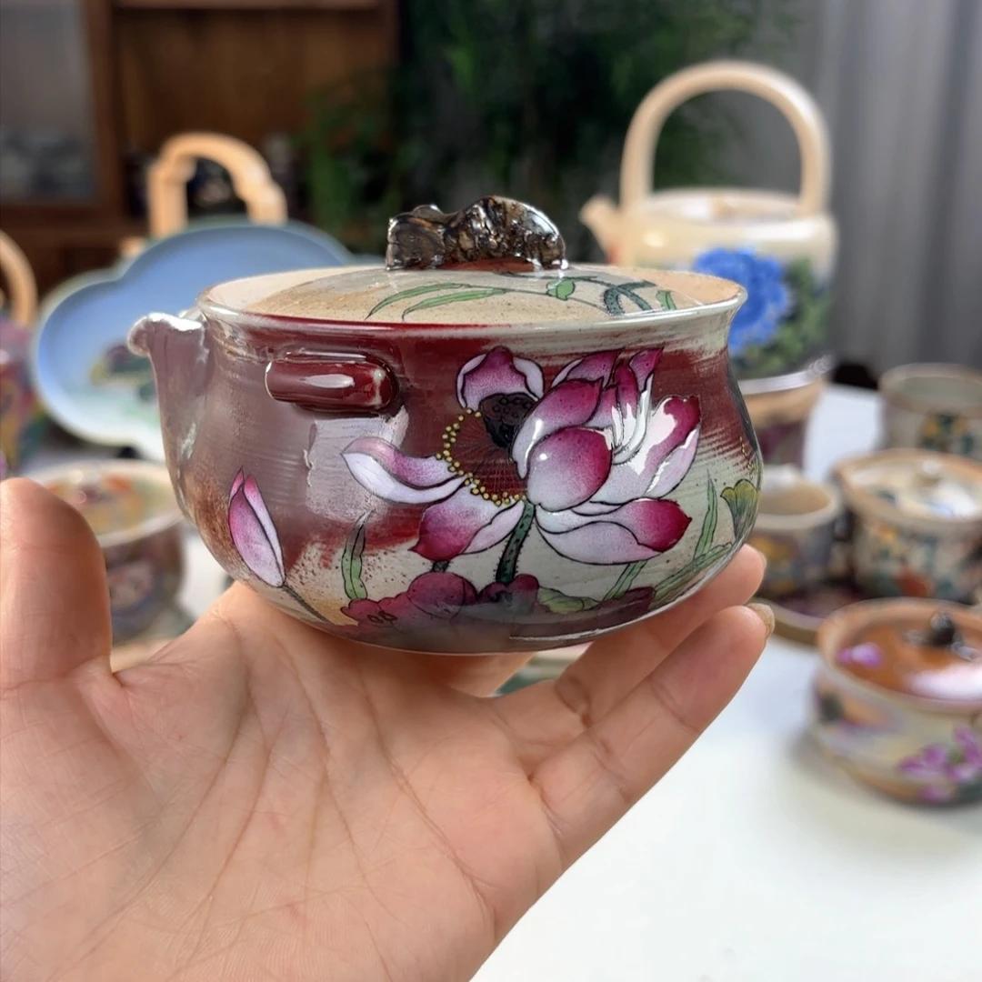 限****宗景德镇手绘高温釉下彩陶瓷茶具