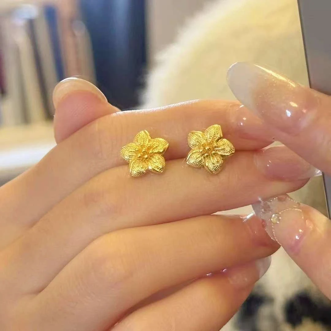 铜合金耳饰 BIBI【立体小花】耳钉EH226