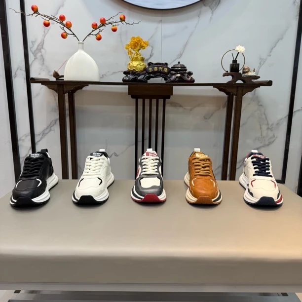 皮面低帮薄款图腾时尚休闲鞋舒适百搭男士运动鞋