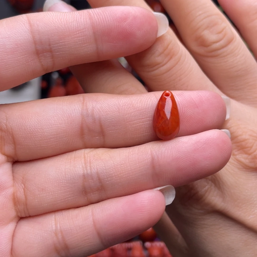 【闪购商品】南红玛瑙火焰纹卡子未镶嵌