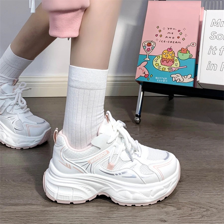 回力新款爆款女鞋运动鞋网红百搭休闲原创透气网面轻便老爹鞋软底