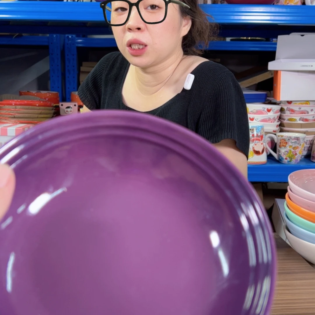 陶瓷葡萄紫燕麦碗