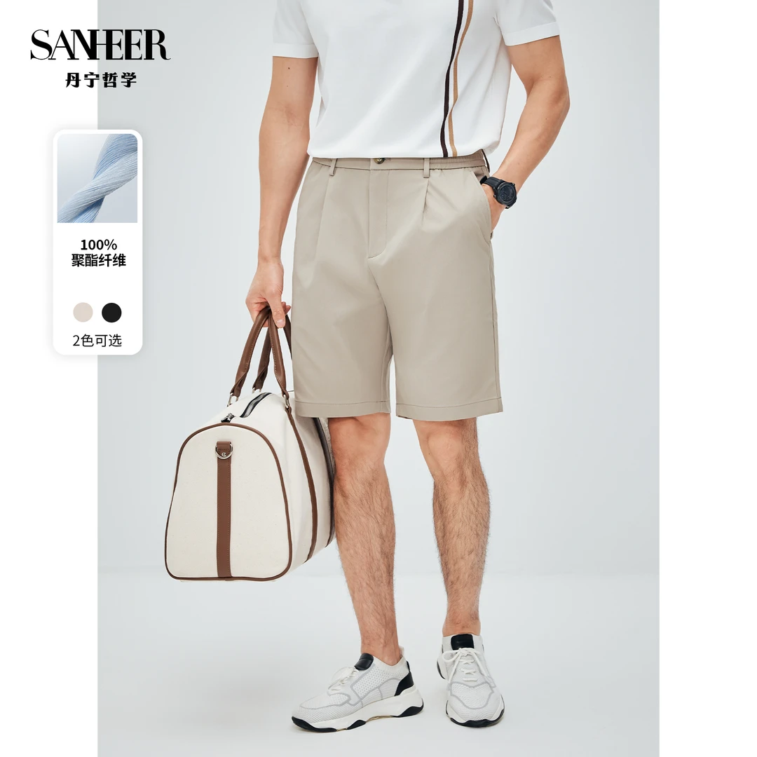 【轻松自在】轻量抗皱棉感面料 夏季松紧腰部男士休闲短裤 DBL070