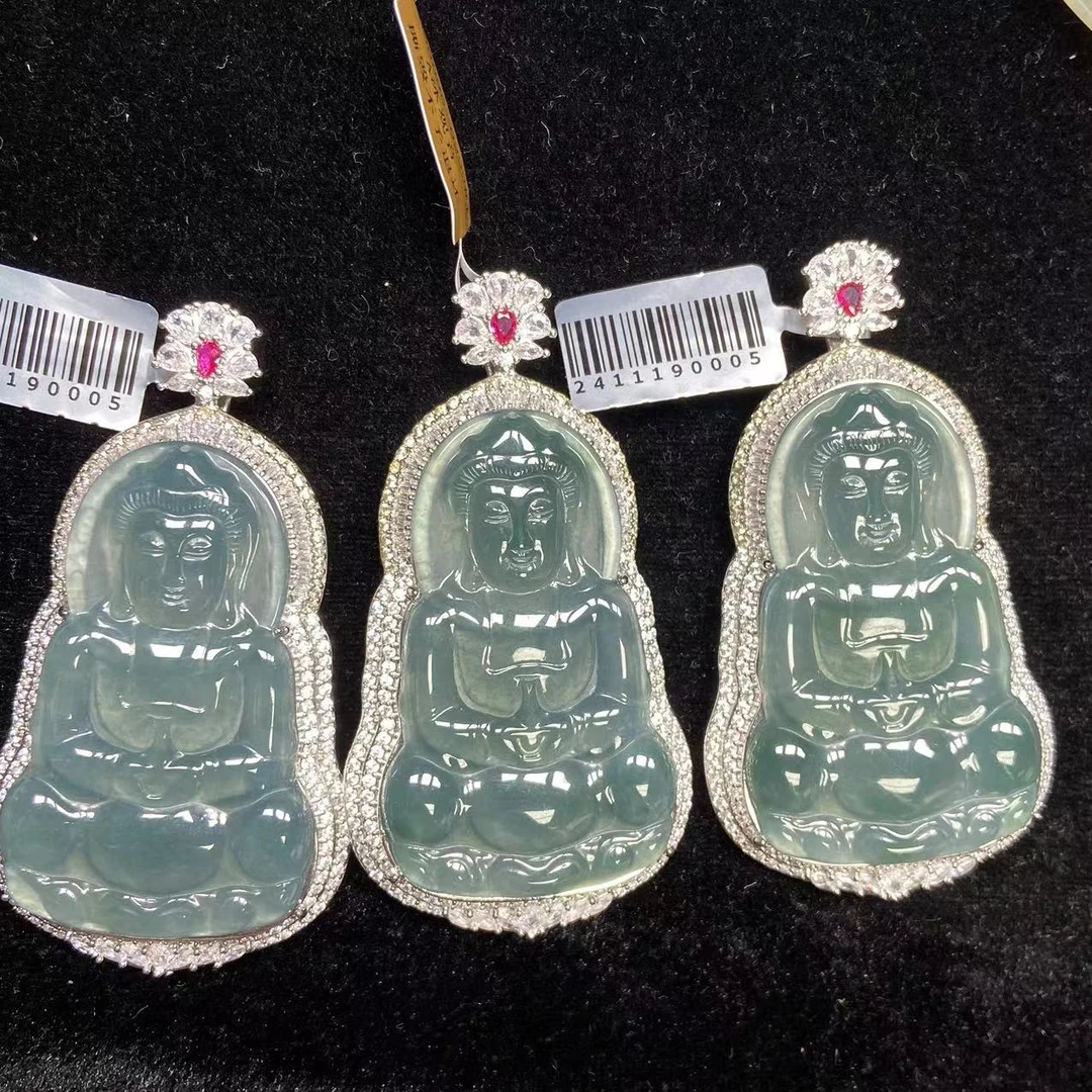 16091天然A货翡翠【观音】多样性发一个