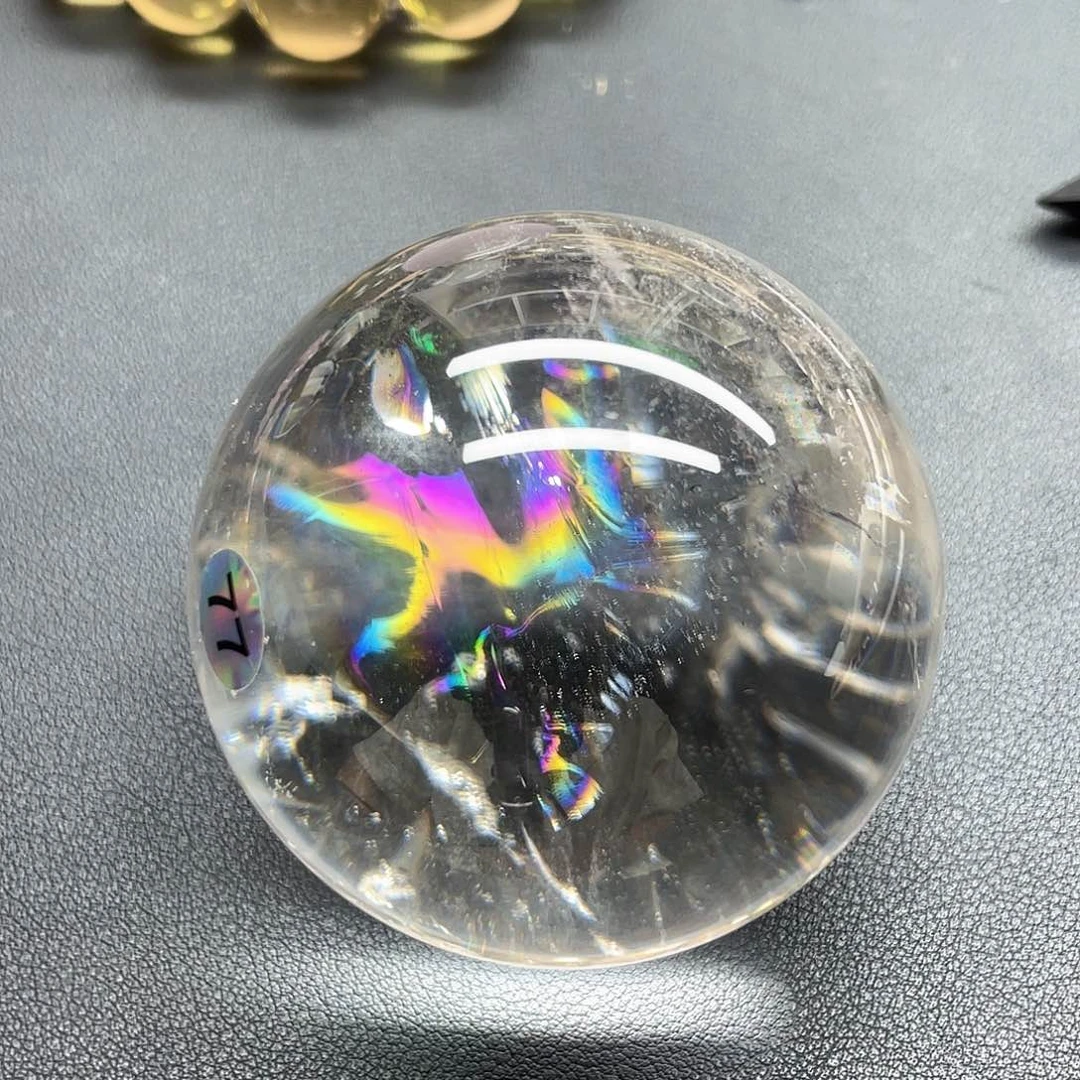 白水晶卡6厘米爆彩未镶嵌水晶