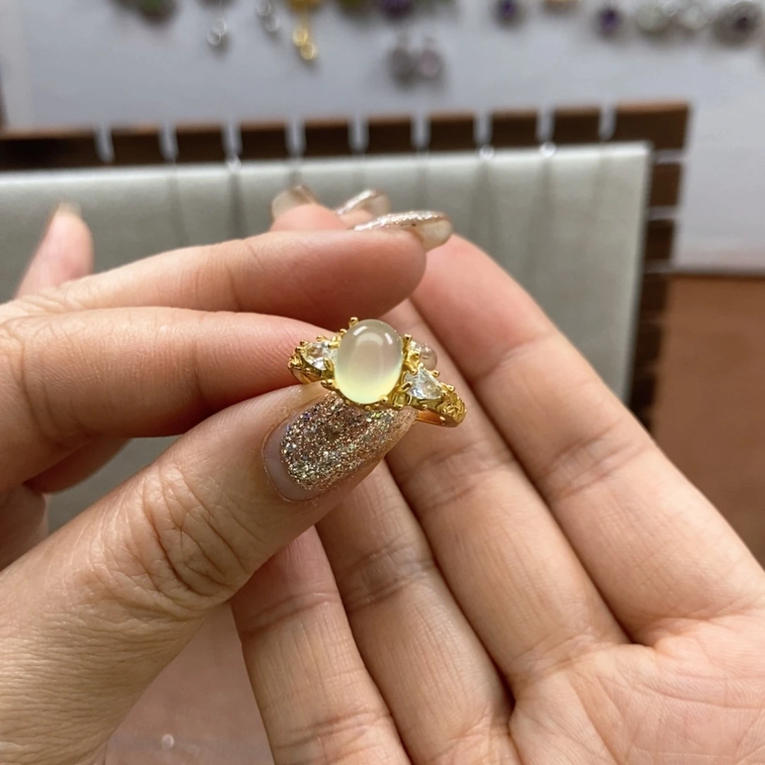 岫玉吊坠吊坠银S925镶嵌