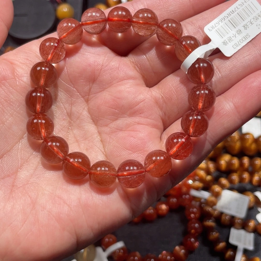 未镶嵌手链水晶红发晶10mm左右