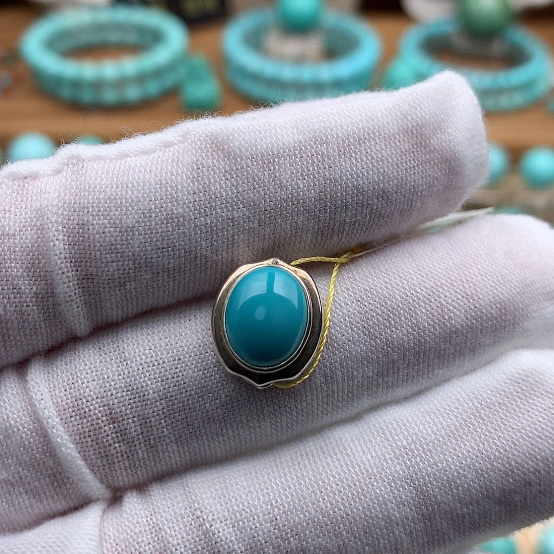 绿松石银S925镶嵌珠宝奇石