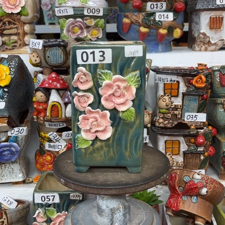 紫砂花盆粗陶材质多肉花盆