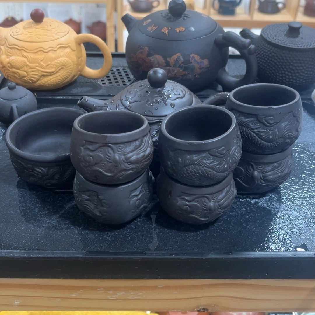 茶杯紫砂一壶7杯1个主人杯6个客杯