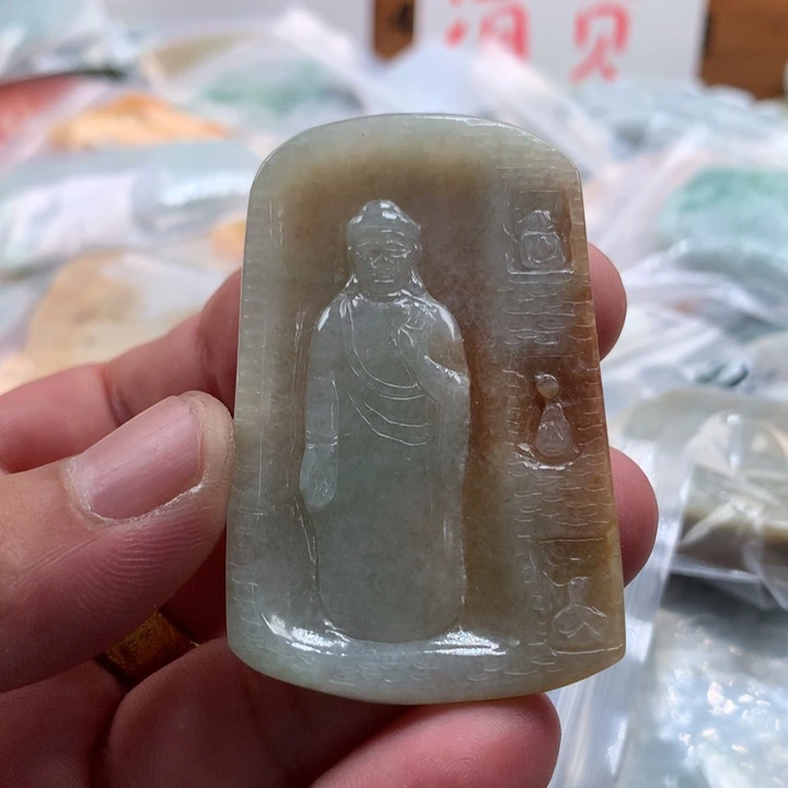 翡翠未镶嵌颈饰保真天然a货翡翠