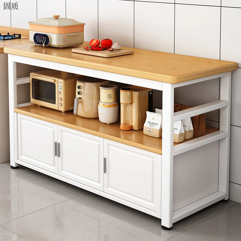 家用多功能厨房置物架切菜工作台无甲醛储物边柜多层收纳柜