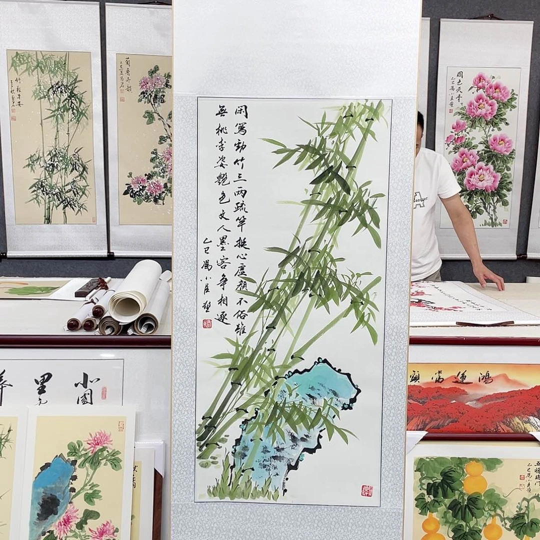 国画手绘手写作品