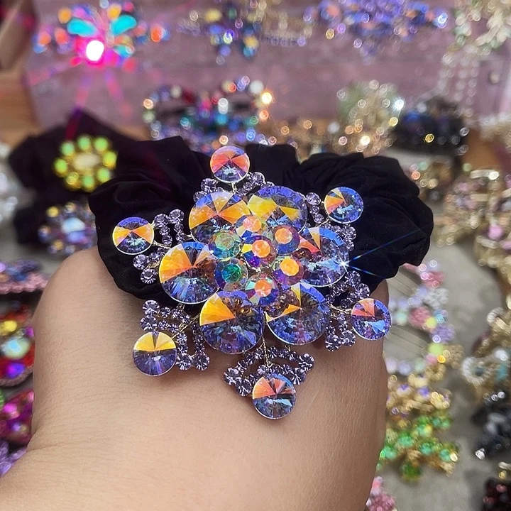 铁合金皮质紫色头绳