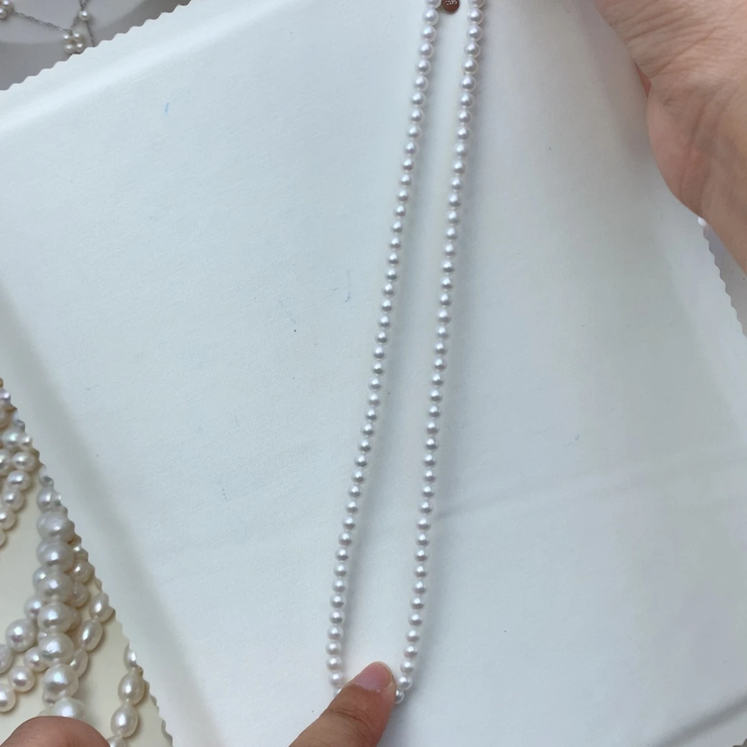 颈饰银S925镶嵌淡水珍珠