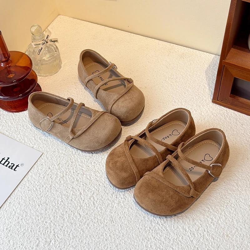 女童皮鞋2025秋季新款时尚复古休闲勃肯鞋女孩洋气韩版百搭公主鞋