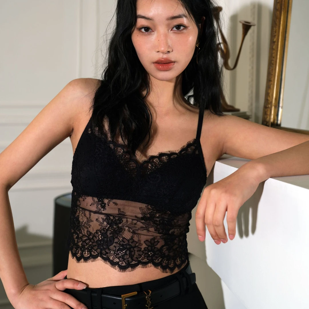 Daily romance25春性感升级进口立体车股蕾丝内衣吊带