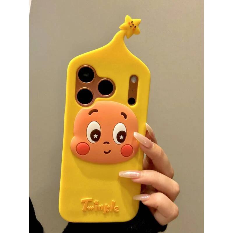 趣味创意大头星星宝宝适用iphone17promax苹果16pro手机壳硅胶软