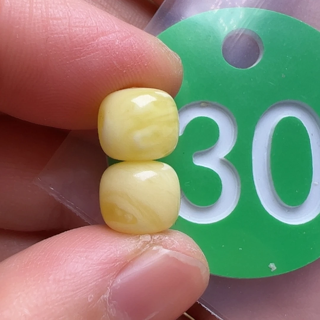 蜜蜡未镶嵌珠宝奇石8.6mm花粉