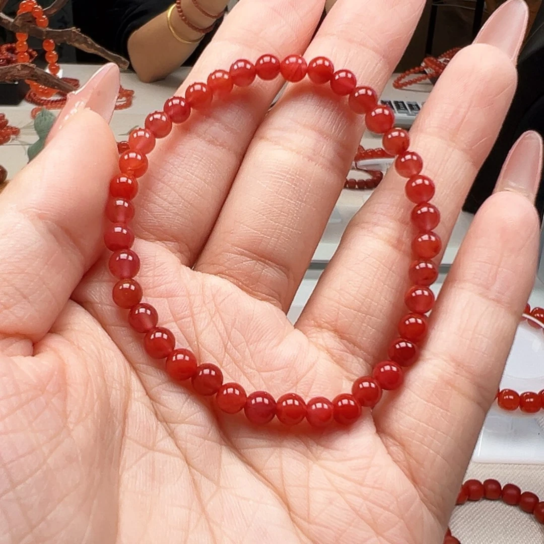 南红玛瑙未镶嵌手链